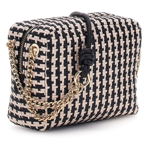 Sac bandoulière Guess effet tressé Mirema HWWG963110 BML, couleur Noir multi, vue de profil