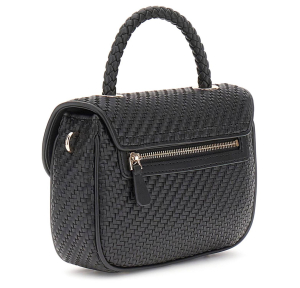 Sac à main Guess effet tressé Mirema HWWG9631200 BLA, couleur Noir, vue de profil