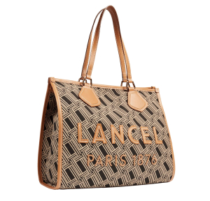 Sac cabas Lancel zippé L Lancel Tote A13762 KZ,couleur Noir multi, vue de profil