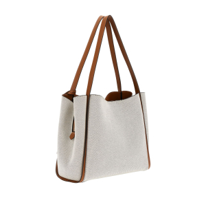 Sac épaule logotypé Guess Nicolette HWAG966223-NRC couleur Marron vue de profil