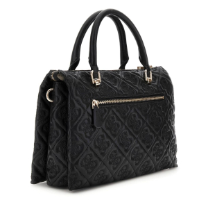 Sac à main Guess effet matelassé Satchel HWQL965806 BLA, couleur Noir, vue de profil