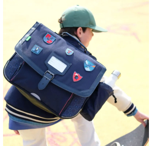 Cartable Tann's 38 cm Lancelot 38143 couleur bleu, vue réelle