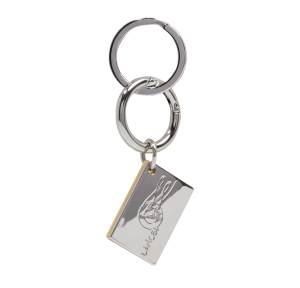 Porte-clés envelope Lancel Envelope de Lancel A13872VA, couleur Shiny Nickel/Gold, vue de dos