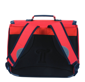 Cartable Tann's 38 cm Antoine 38234 couleur rouge, vue de dos