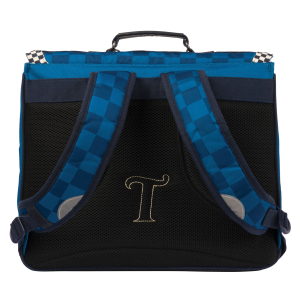 Cartable Tann's 41 cm Marceau 41239 couleur bleu, vue de dos