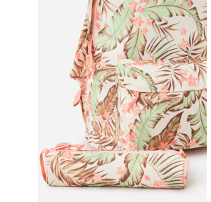 Sac à dos simple compartiment avec trousse Rip Curl Dome 046WBA 1000 couleur Blanc, vue de près avec trousse