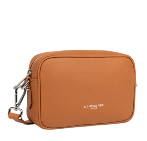 Sac trotteur Lancaster zippé Donna Ama 480-066 couleur camel, vue de profil
