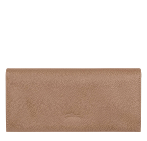 Portefeuille Longchamp à rabat Le Foulonné 30050021 M13 couleur Biscuit, vue de dos