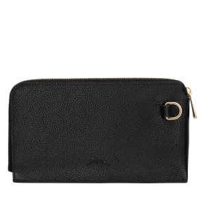 Pochette Longchamp effet grainé Le Foulonné 30051021 001 couleur Noir, vue de dos