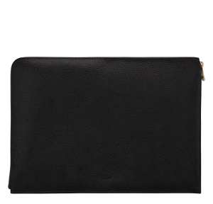 Etui high-tech Longchamp en cuir Le Foulonné 30052021 001 couleur Noir, vue de face
