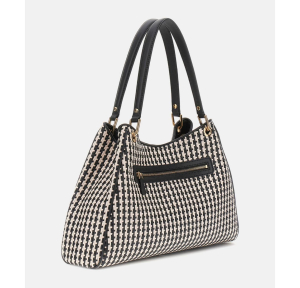 Sac porté main Guess tressé Mirema HWWG963123 BML couleur Noir Multi, vue de près