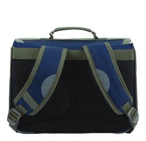 Cartable Tann's 35cm Marius 45272 couleur Bleu, vue de dos