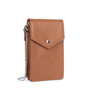 Pochette smartphone à rabat Foulonné PM 170-37 couleur camel, vue de profil