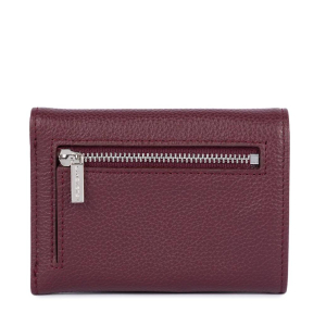 Porte-cartes Lancaster à rabat Foulonné PM 170-36 couleur bordeaux, vue de dos