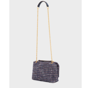 Sac premium Gerard Darel en tweed Le Fanny S86C473 2100 couleur Marine, vue de dos