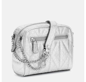 Petit sac bandoulière Guess argenté Aldina HWGY966314 SIL Couleur Argenté, vue de dos