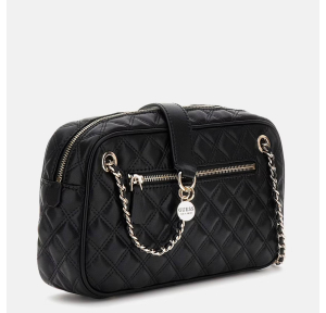 Sac à bandoulière Guess effet matelassé Giully HWQG9673080 BLA, couleur Noir, vue de profil