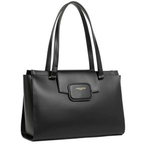 Sac cabas épaule Lancaster en cuir Paris Pad 480-063-NOIR, couleur Noir, vue de profil