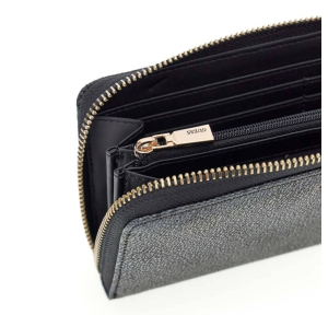 Portefeuille Guess zippé Laurel II SLG SWSG7459146 CLO couleur Logo du charbon, ouvert