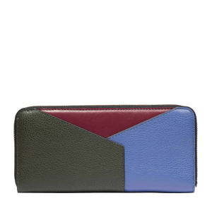 Portefeuille long Lancel en cuir grainé Enveloppe de Lancel A13716 NZ, couleur Indigo multicolore, vue de dos
