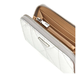 Portefeuille moyen Guess argenté Aldina SLG SWGY966314 SIL couleur Argent, ouvert