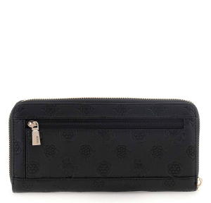 Portefeuille Guess imprimé logo Phoebe SLG SWPD9665146 BLO, couleur Logo Noir(Noir), vue de dos