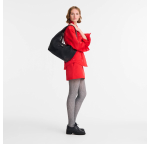 Sac porté épaule Longchamp en cuir Le Pliage Xtra 10333HIG 001 couleur Noir, porté mannequin