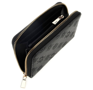 Portefeuille Guess imprimé logo Phoebe SLG SWPD966514 BLO, couleur logo Noir(noir), ouvert