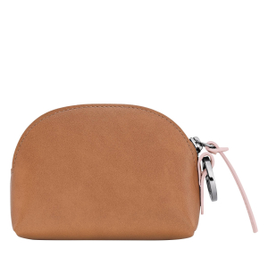 Porte-monnaie Longchamp en cuir Longchamp Pocket 30055HIM 016 couleur Naturel, vue de dos