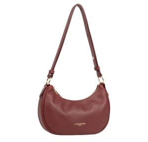 Sac porté épaule Lancaster S Donna Aria 480-075 couleur bois rouge, vue de profil