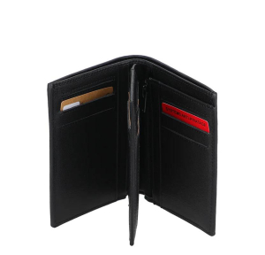 Portefeuille Arthur & Aston en Cuir José 2508-127-A, couleur Noir, ouvert