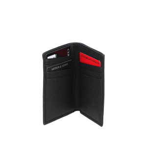 Porte-carte Arthur&Aston S en cuir Thomas 2509-119-A couleur Noir, ouvert