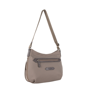 Sac bandoulière Lancaster Basic Sport 510-30 couleur galet, vue de profil