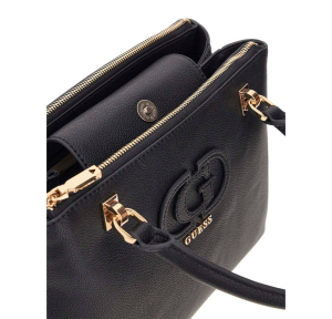 Sac à main Guess effet grainé Calebra HWBG9536060 BLA, couleur Noir, ouvert