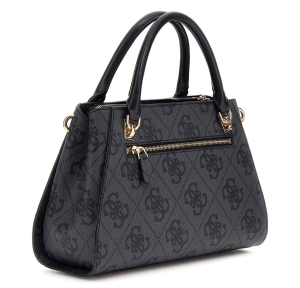 Sac à main Guess imprimé logo Noelle HWOS9672070 CLO, couleur Logo Coal (gris foncé / noir), vue de profil
