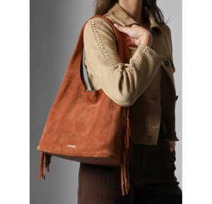 Sac porté épaule Etrier M Country ECOU154M 709255, couleur Cognac, porté