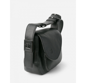 Sac bandoulière Biba à rabat Blunt BLT1L NEGRO couleur noir, vue de côté