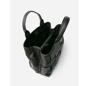 Sac porté main Biba en cuir tressé Wann WAN1L  NEGRO  couleur noir, ouvert