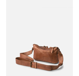 Sac bandoulière Biba en cuir nacré Keno KEO1L TAN couleur Tan, vue de dos