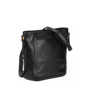 Sac bandoulière Arthur & Aston en cuir Julietta A190-07-NOIR, vue de profil