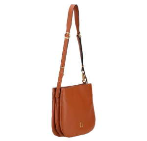 Sac bandoulière Arthur & Aston en cuir Camille A203-13-COGN, couleur Cognac, vue de profil