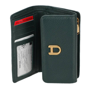 Portefeuille Arthur & Aston en cuir Camille A203-23-VERT, ouvert