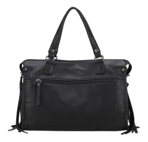 Sac à main Mocca en cuir Ézia M195-01-NOIR, vue de dos