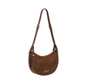 Sac porté épaule Arthur & Aston en cuir Madelena A218-05 CHAT couleur Chataigne, vue de profil