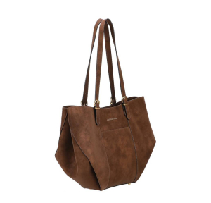 Sac cabas Arthur & Aston en cuir Madelena A218-07 CHAT couleur Chataigne, vue de profil