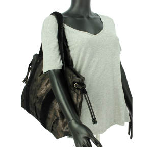 Sac porté épaule Mila Louise Prudy IG 20204IG-01, couleur Noir, porté