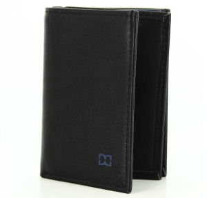 Portefeuille David William en cuir D5253NR, couleur Noir, vue de profil