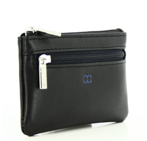 Porte-monnaie David William en cuir D5251NR, couleur Noir, vue de profil