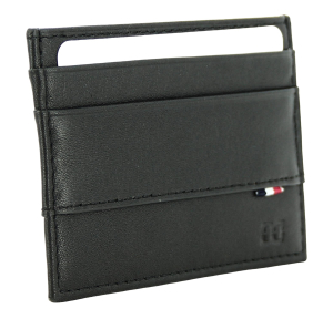 Porte-cartes homme David William en cuir D5101 NR couleur Noir, vue de profil