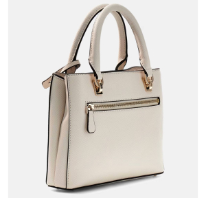 Sac à main Guess effet grainé Noelle HWZG9672050 BON, couleur Crème, vue de profil